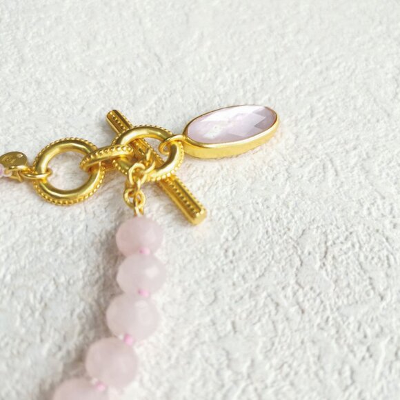 Julie Vos The Pink Pink quartz Gold Bracelet - Picture 4 of 4